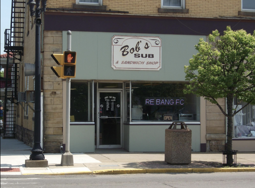 This is a photo of the outside of the restaurant Bob's Sub and Sandwich Shop, located in Clarion, PA.